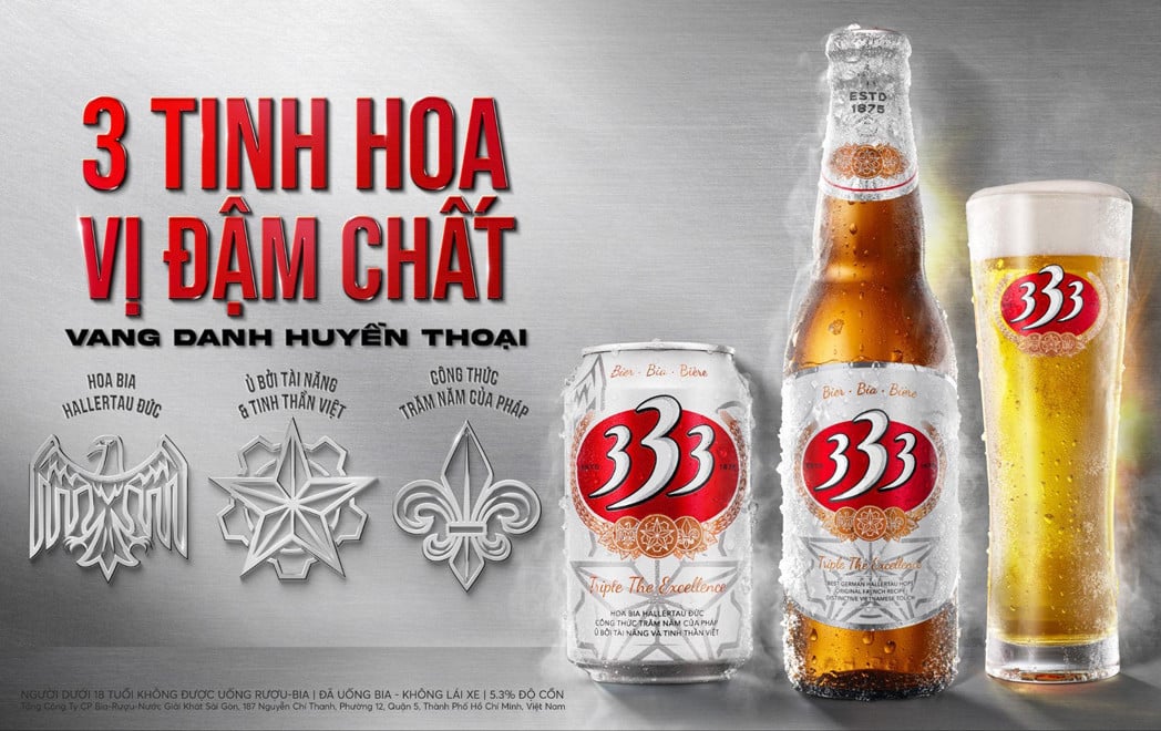 Giá trị thương hiệu và sức ảnh hưởng của logo bia 333