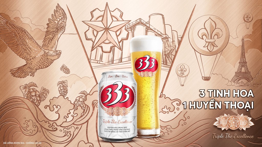 Lịch sử phát triển logo bia 333 qua các thời kỳ từ 1893 đến nay
