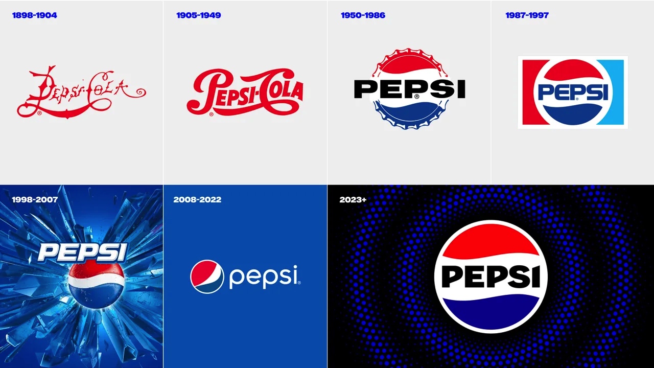Những điểm nhấn độc đáo trong thiết kế logo Pepsi qua các phiên bản