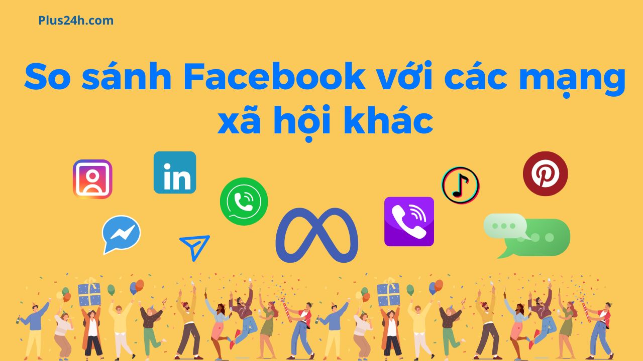 So sánh logo Facebook với các mạng xã hội khác