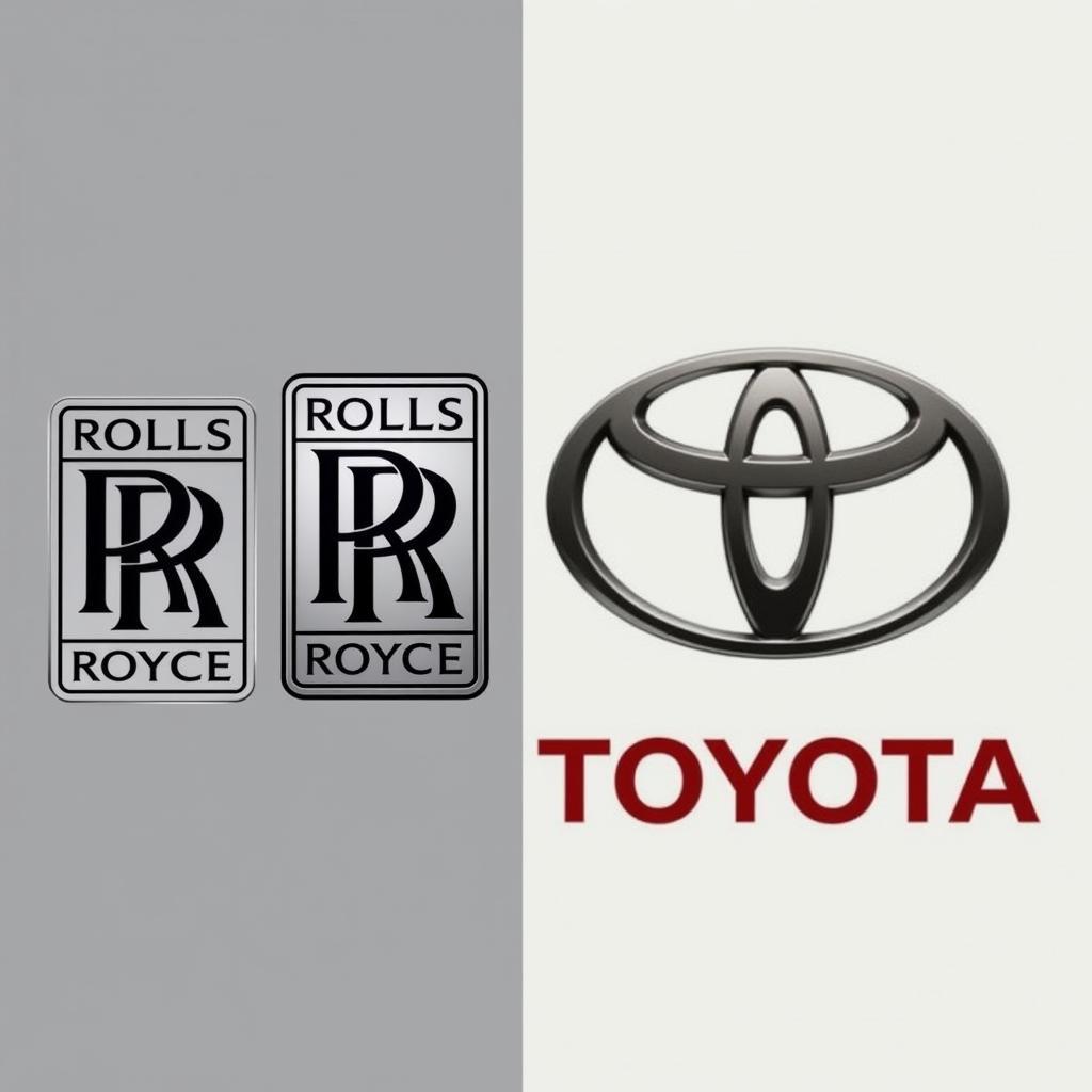 So sánh logo Toyota với các thương hiệu ô tô khác