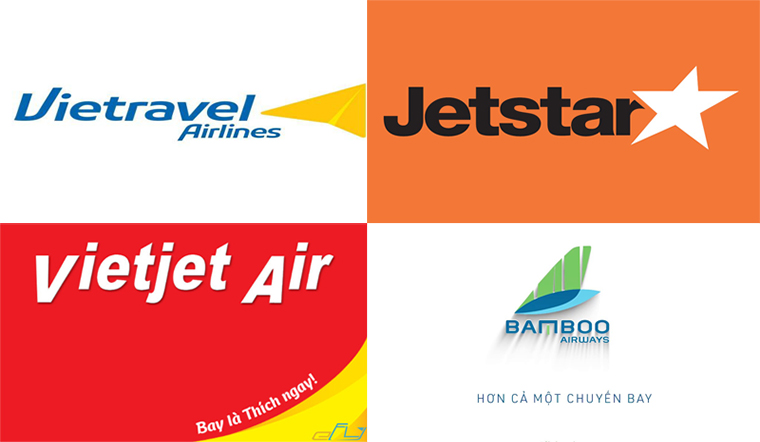 So sánh logo Vietjet với các hãng hàng không khác